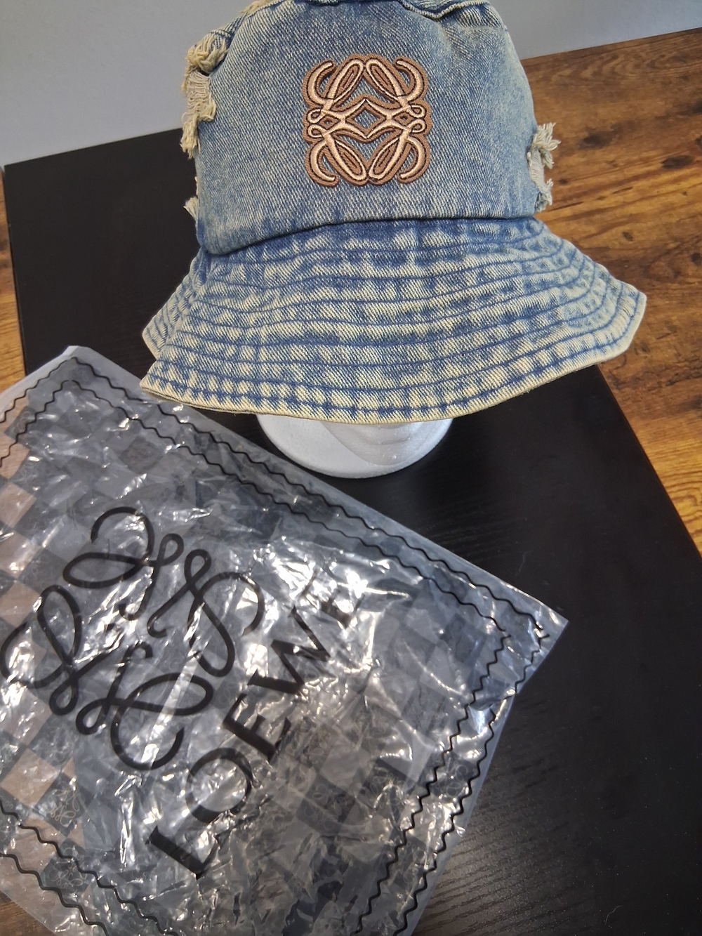 Loewe Distressed Denim Hat